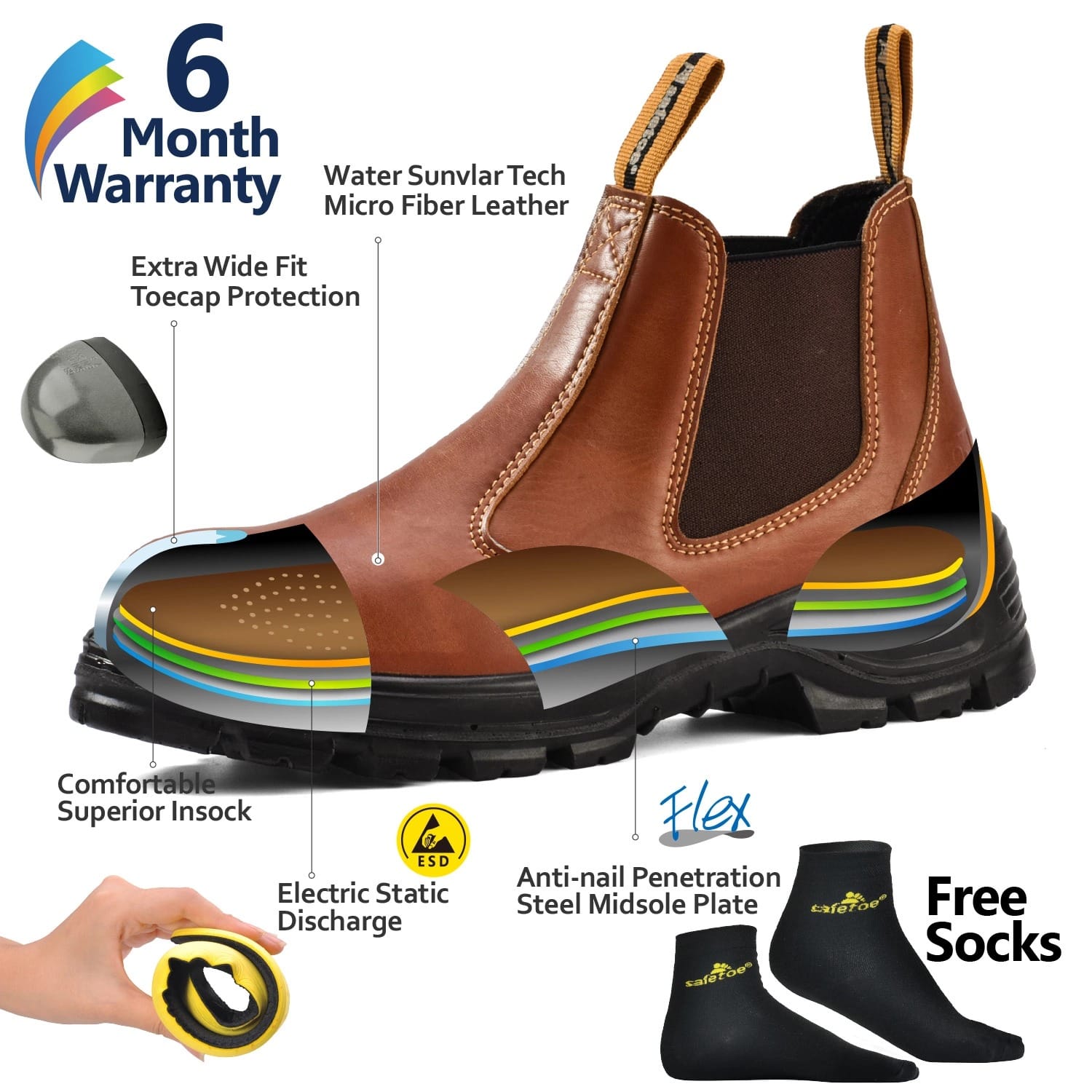 Boots ZANADA New Design Slip-On Leather